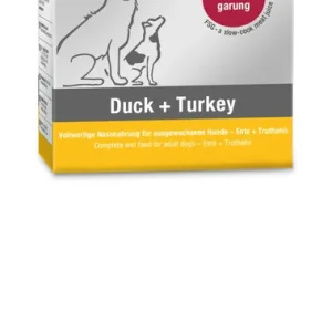 Preiswert Sparpaket 24 x 375 g Platinum Menü Adult Duck + Turkey Hunde Nassfutter